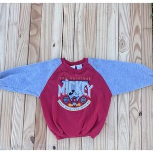 Vintage 90s Mickey Mouse Disney Sweatshirt Kids Youth Medium 8-10